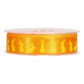 [F511195] Geschenkband Hase Orange/Gelb 22mm x 25m